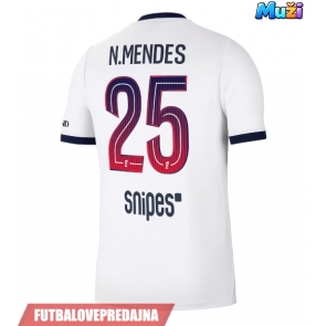 Lacne Muži Futbalové dres Paris Saint-Germain Nuno Mendes #25 2026-27 Krátky Rukáv - Preč